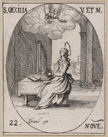 KG 10552
<br/>
Heilige Cecilia ("Heiligenkalender")
<br/>
<em>Callot, Jacques (1592 - 1635)</em>